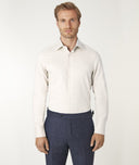 White Cotton Flannel Shirt