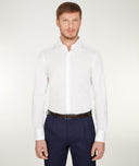 White Cotton Piquet Shirt
