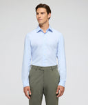 Chemise Bleu Clair Fil-à-fil