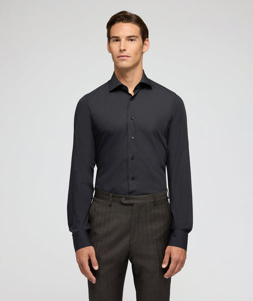 Chemise de cérémonie en coton noire