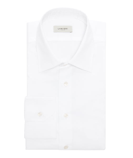 White in Cotton Dobby Shirt