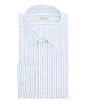 Camisa en algodón a rayas azul