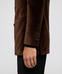 Brown smooth velvet jacket