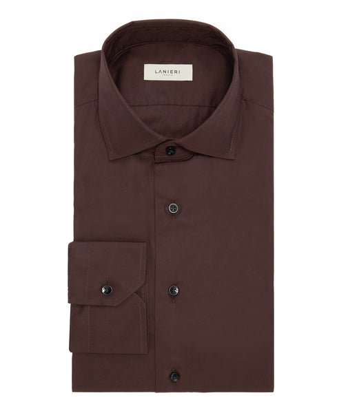 Brown formal cotton shirt