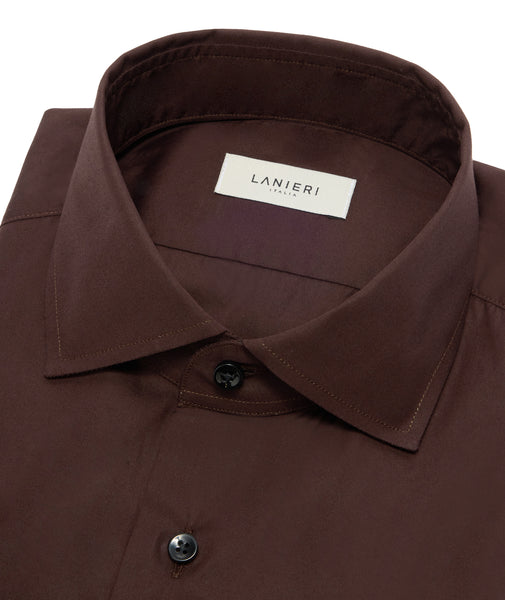 Brown formal cotton shirt