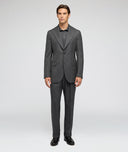 Costume Sur Mesure pour Homme gris en twill de laine