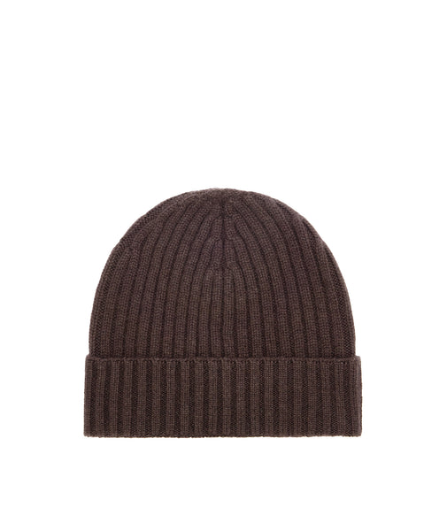 Gorro en cachemira marrón