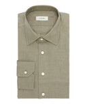 Chemise Lin Vert Olive Made in Italy