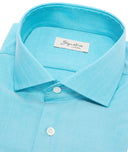 Camicia in lana cashmere azzurra