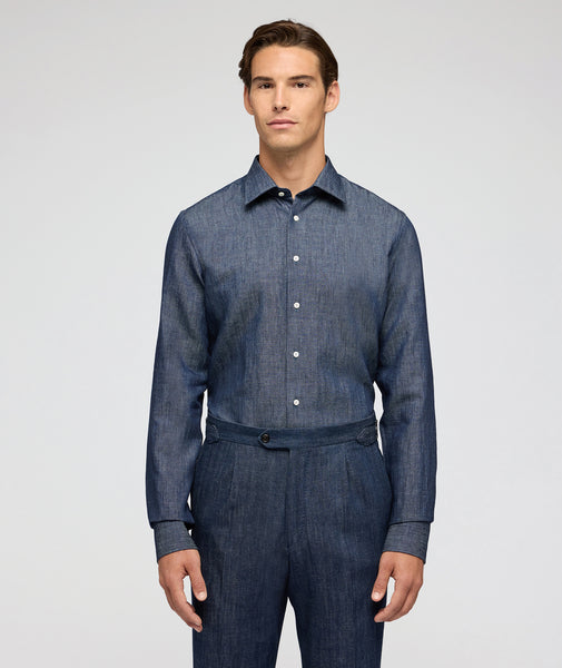 Medium blue denim shirt