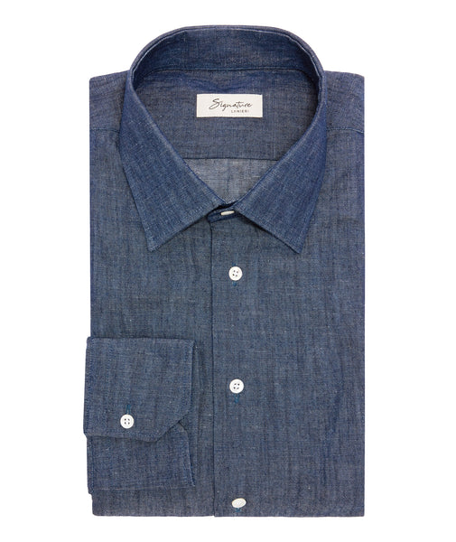 Medium blue denim shirt