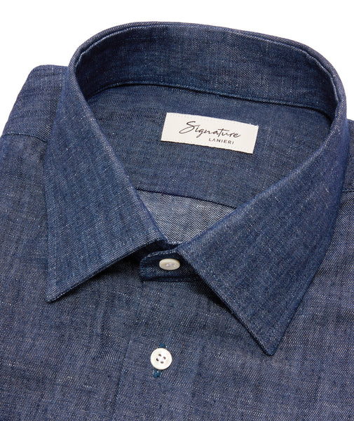 Medium blue denim shirt