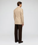 Camel colour herringbone wool jacket