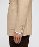 Camel colour herringbone wool jacket